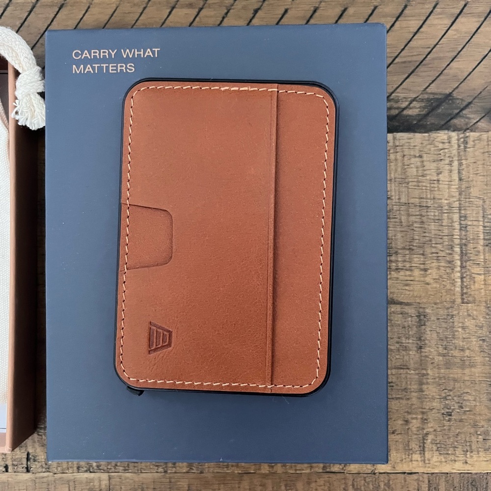 Carry What Matters Tan Leather Card and Everyday Minimal Wallet